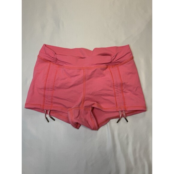 Lululemon Some Like It Hot Scrunch Drawstring Short Shorts Pink XS/S SEE PICS - Picture 2 of 4